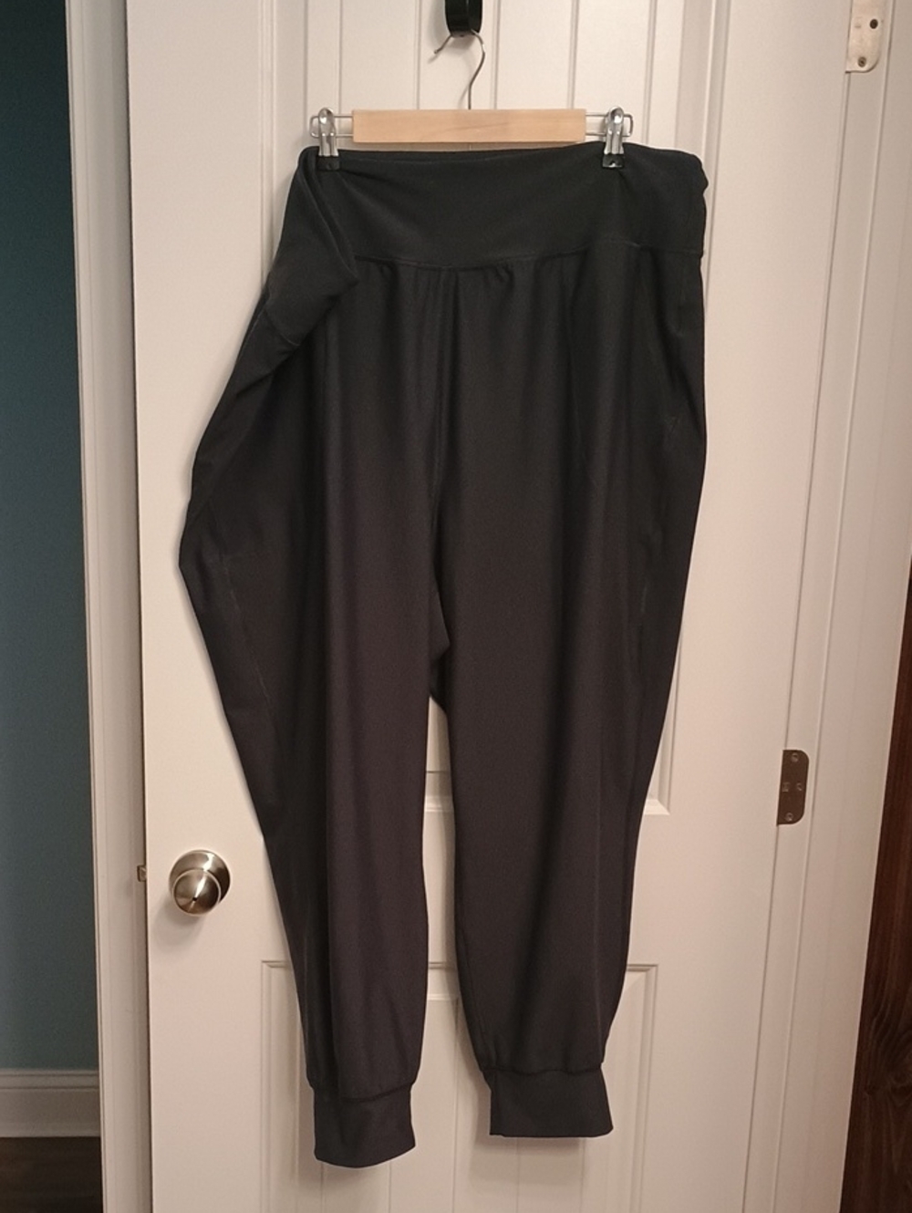 Old Navy Black Track Joggers with Elastic Cuffs